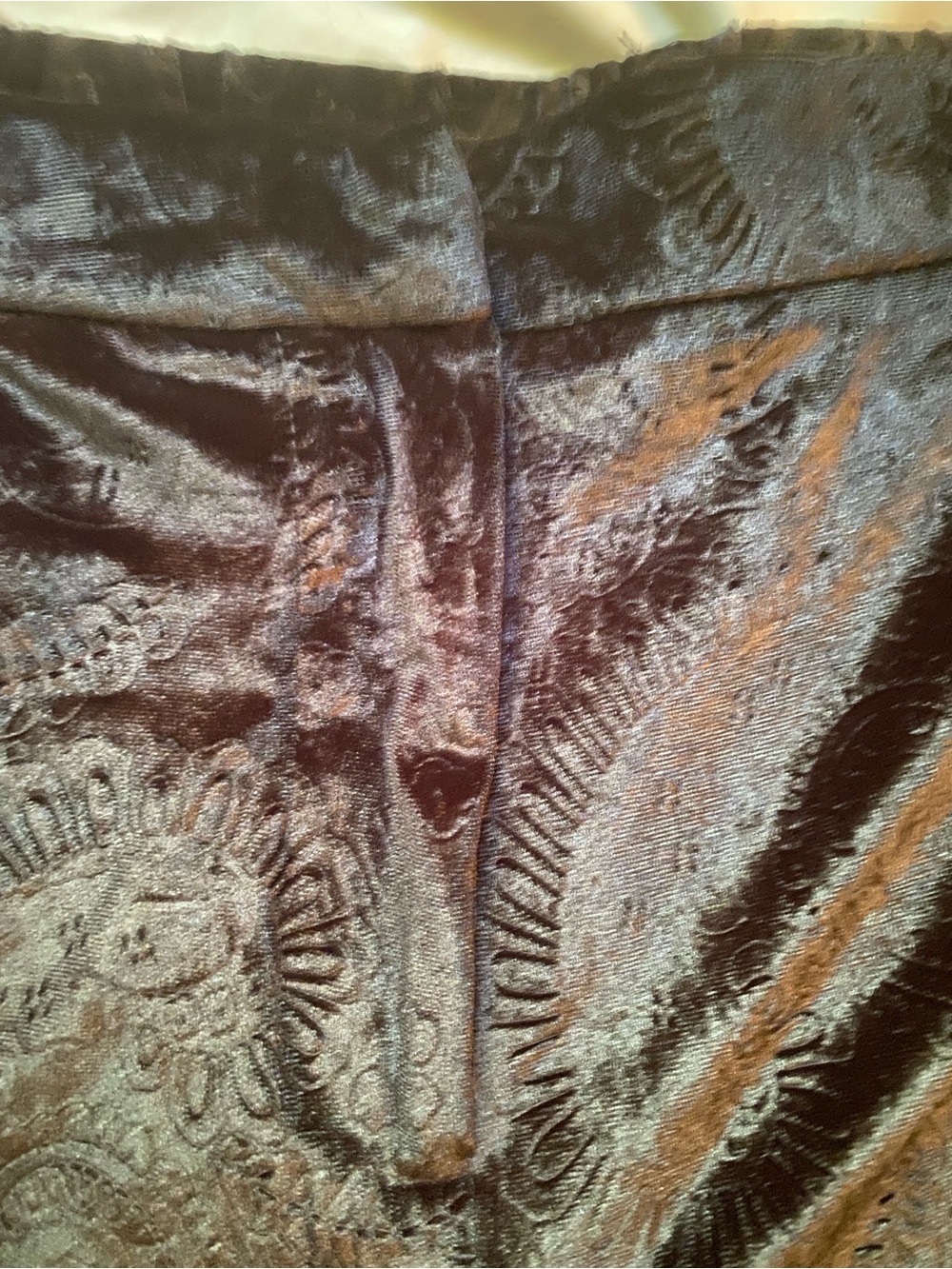 Dex Plus Size 2X Black Velvet Paisley Wide Leg Pants NWOT - Picture 6 of 10